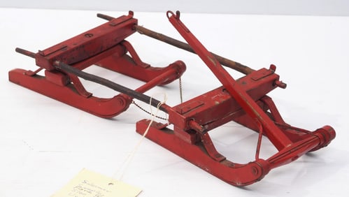 Salesman sample sled running gear for wagon