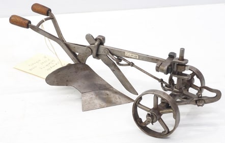 Salesman sample walking plow with 2 wheels