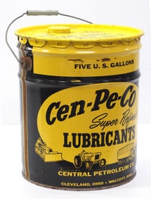 5-gallon Cen-Pe-Co Lubricants metal oil bucket
