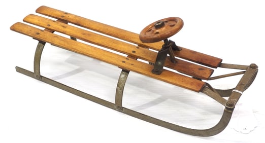 Salesman sample sled with steering