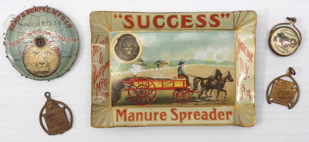 Success Manure Spreader tip tray & advertising