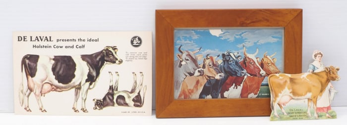 Hoard's Dairyman postcard / DeLaval cow & calf sets
