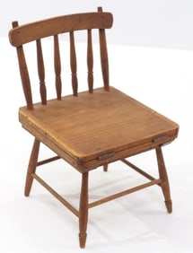 Salesman sample wooden convertible chair