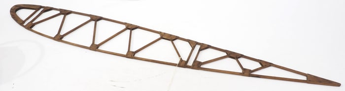 Model wooden airplane wing rib