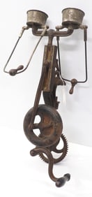 Early hand-crank double milkshake mixer