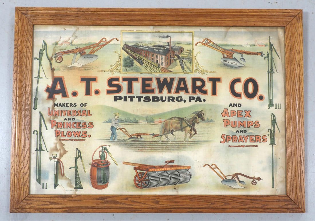 A.T. Stewart Co.Plows and Pumps lithograph (1 of 4)