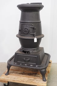 Large cast iron train depot stove