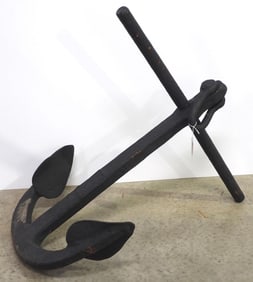 Large iron boat anchor