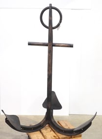 Homemade iron ship anchor