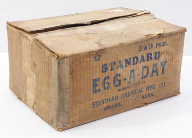 Box of NOS Egg-A-Day "Makes Hens Lay" packages