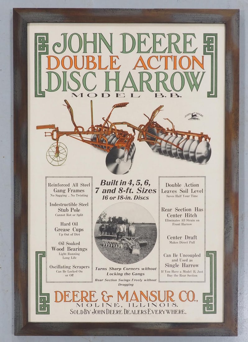 John Deere Double Action Disc Harrow lithograph (1 of 2)