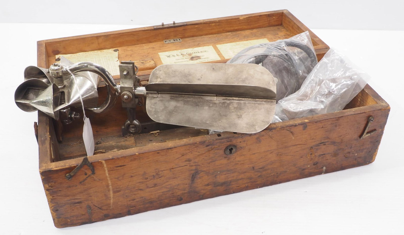 Water current meter in wooden box (1 of 4)