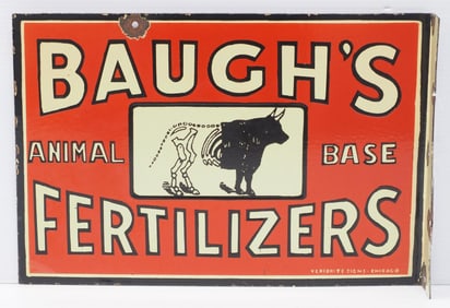 Baugh's Fertilizers flanged sign