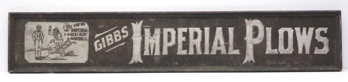 Gibbs Imperial Plows sign