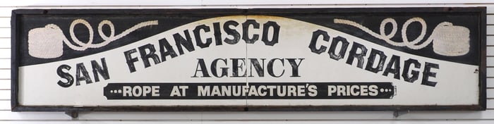 San Francisco Cordage Agency rope dealer sign
