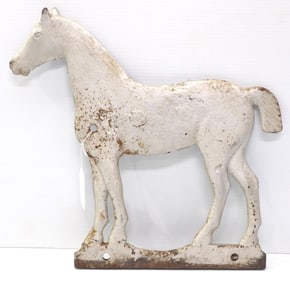 Solid cast iron bobtail horse windmill weight