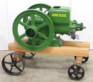 John Deere 1.5hp hit & miss engine with cart