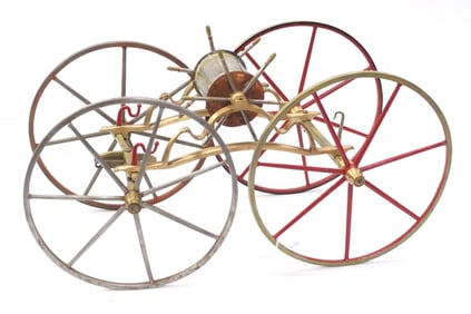 Salesman sample horse-drawn fire hose carriage
