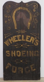 Wheeler's Shoeing Forge sign