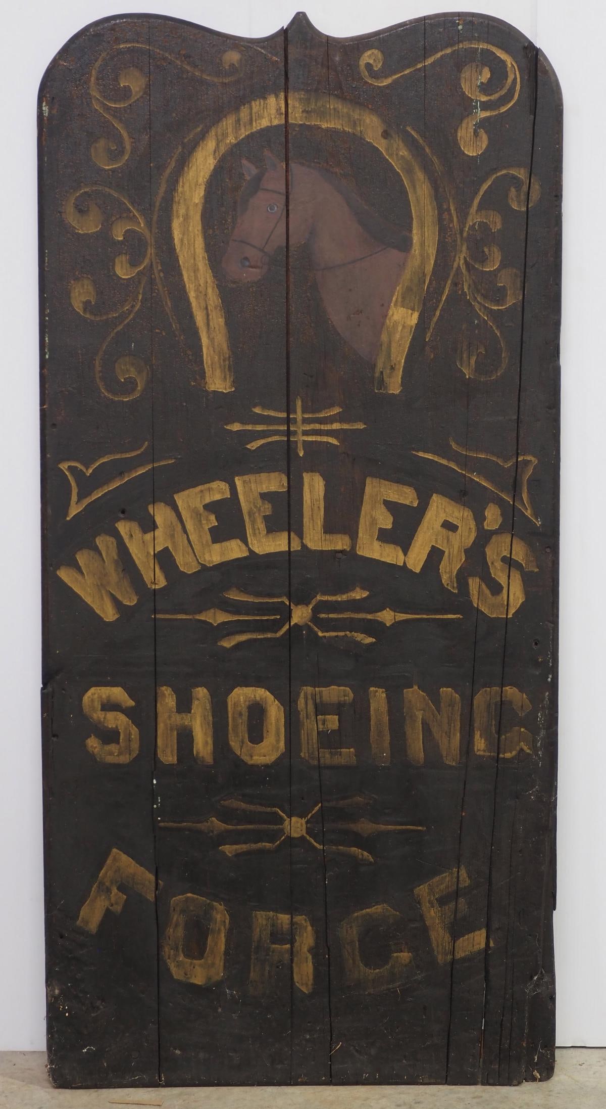 Wheeler's Shoeing Forge sign (1 of 3)