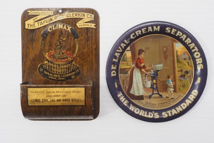 DeLaval tip tray & Climax Ranges match safe