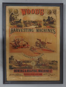 Wood's Harvesting Machines lithograph