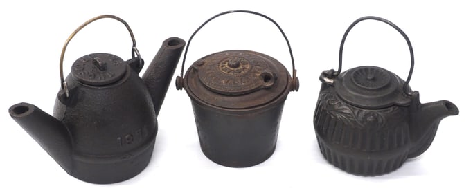 (3) Cast iron miniatures