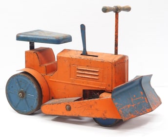 Tru-Matic sit & ride steam roller/bulldozer toy