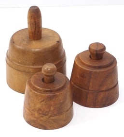 (3) Wooden butter molds