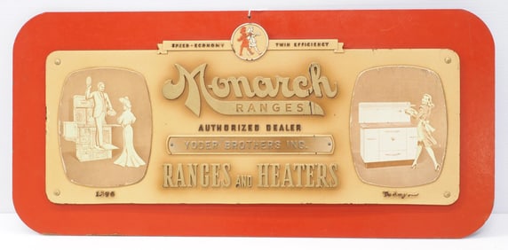 Monarch Ranges countertop dealer sign