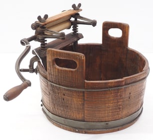Child size Relief Wringer with wooden barrel