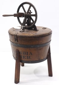 Salesman sample wooden Columbia barrel washer