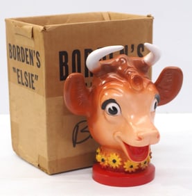 Borden's Elsie the Cow bank made of rubber?