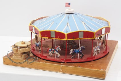 Homemade battery-powered merry-go-round