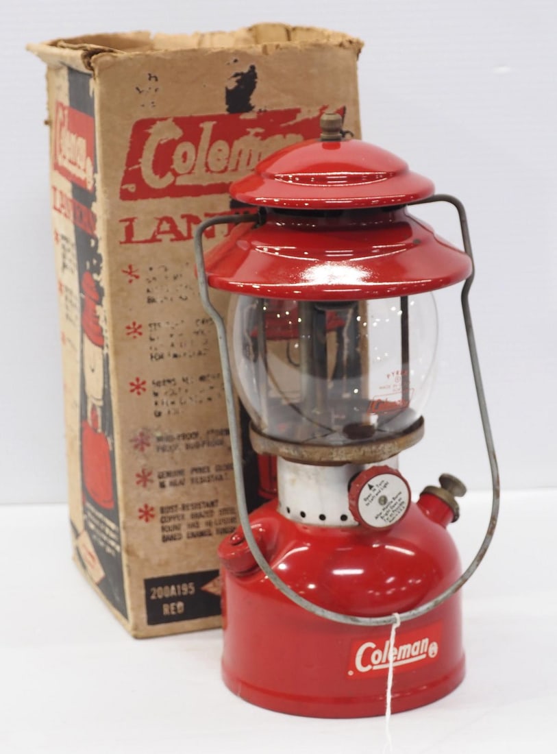 Coleman Model 200A lantern: Coleman Model 200A lantern, dated 8-64, with cardboard box - Excellent