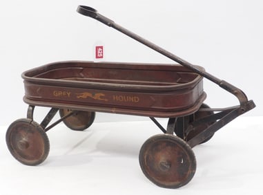 Greyhound metal child's pull wagon