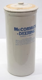 2-gallon McCormick Deering Lye Solution crock