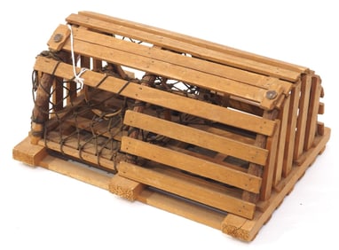 Salesman sample wooden lobster trap