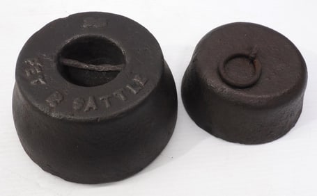 (2) Cast iron horse ties