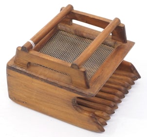 Salesman sample wooden berry scoop