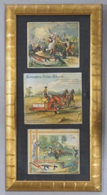 (3) Early lithographs in frame