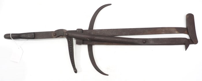 Unusual cast iron hay spear