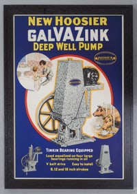 Hoosier Galvazink Deep Well Pump lithograph