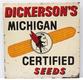 Dickerson's Michigan Certified Seeds sign