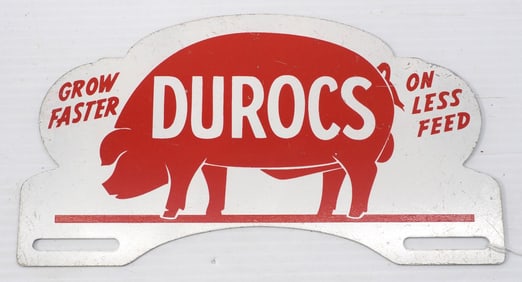 Durocs tin license plate topper
