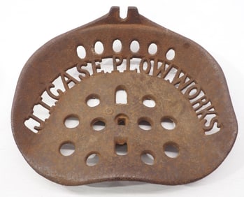 J.I. Case Plow Works cast iron seat