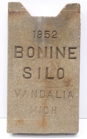 Cement silo stave advertising 1952 Bonnie Silo