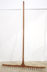Extra large early wooden rake