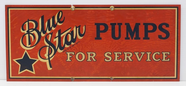 Blue Star Pumps For Service sign