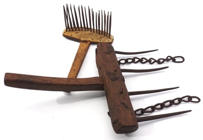 Early flax comb / early small 4-tine fork